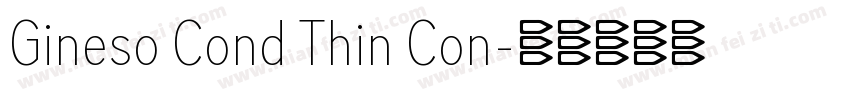 Gineso Cond Thin Con字体转换